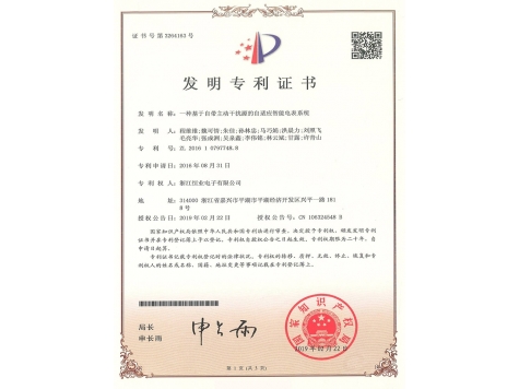 Patent Certificate